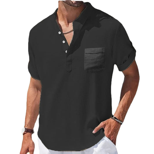 SummerStyle - T-shirt/Chemise en lin à manches courtes