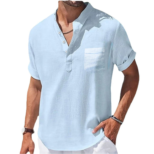 SummerStyle - T-shirt/Chemise en lin à manches courtes
