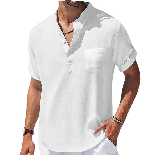 SummerStyle - T-shirt/Chemise en lin à manches courtes